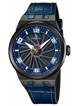 Perrelet Turbine Carbon Midnight Blue 44 MM A4065/2
